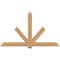 Ekena Millwork Kennewick Timber Gable Bracket, Western Red Cedar, 84"W x 49"H x 5 1/2"D x 5 1/2"F, 14/12 Pitch GBW084X49X0606KEN00SWR - alternate 1